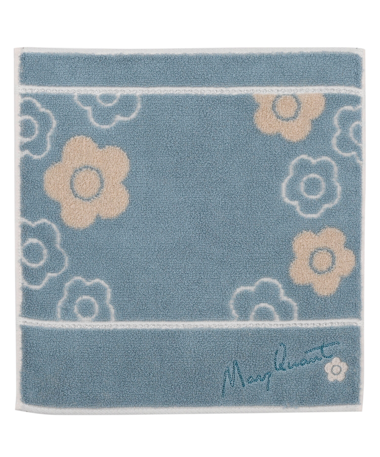 MARY QUANT「フラッターオーロラデイジー ミニタオル」|ハンカチ|ブルー