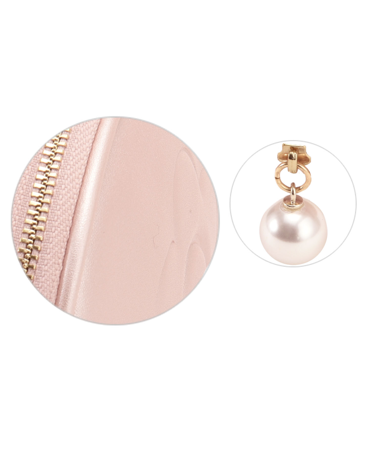 MARY QUANT「エンボスデイジーパール ラウンドポーチ」|ポーチ|