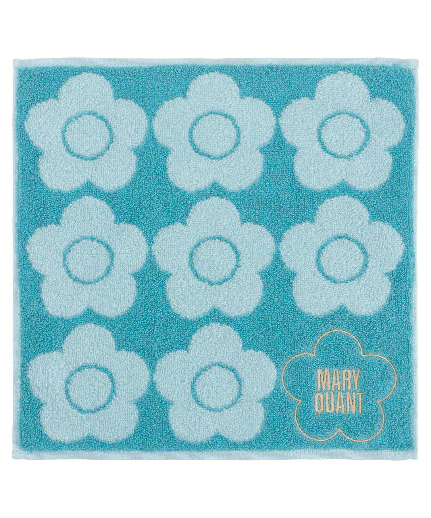 MARY QUANT「デイジーラインアップ ミニタオル」|タオル|ターコイズ