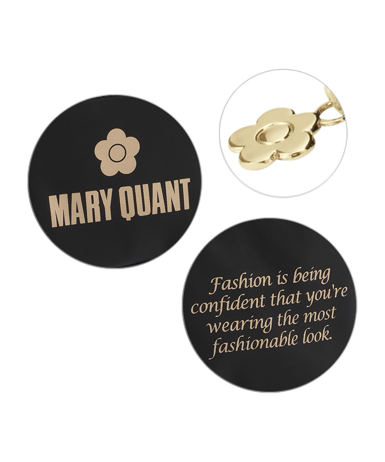 MARY QUANT「ゴールドロゴプリント インナーキャリングポーチM」|ポーチ|