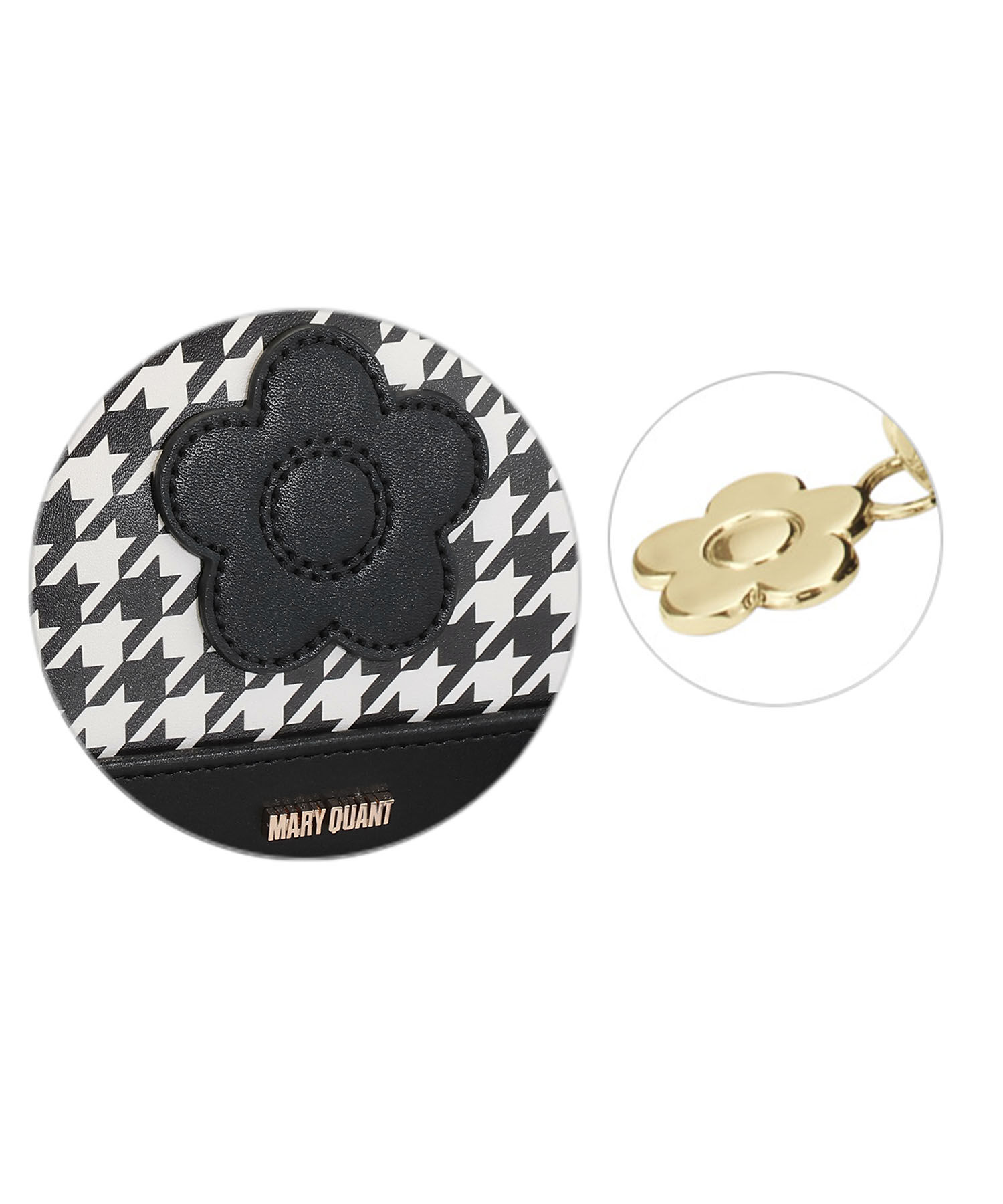 MARY QUANT「千鳥デイジーパッチ ラウンドポーチ」|ポーチ|