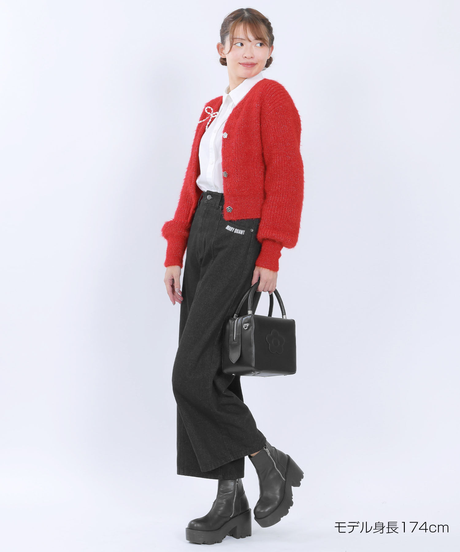 MARY QUANT「パールリボン カーディガン」|カーディガン|