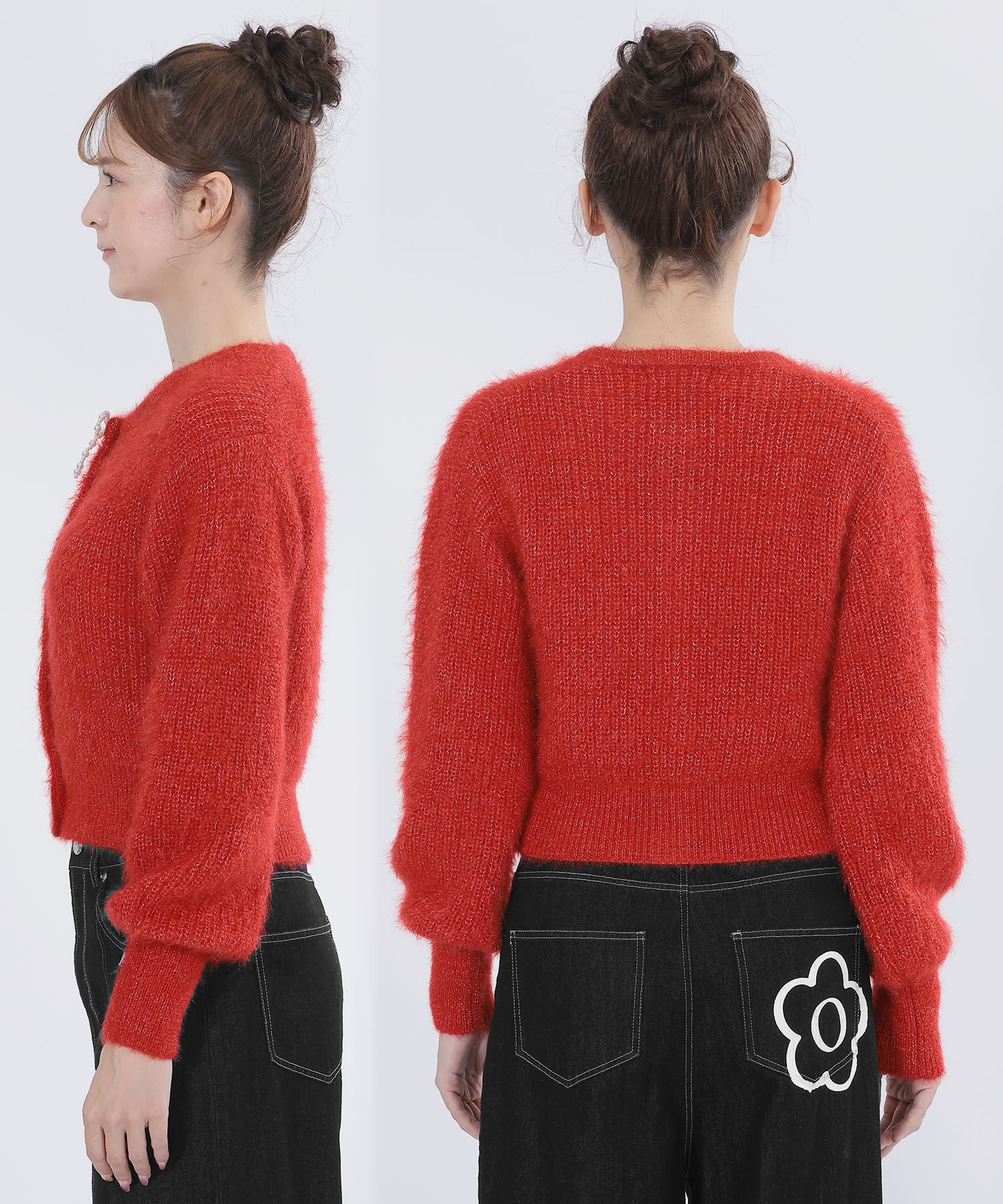 MARY QUANT「パールリボン カーディガン」|カーディガン|