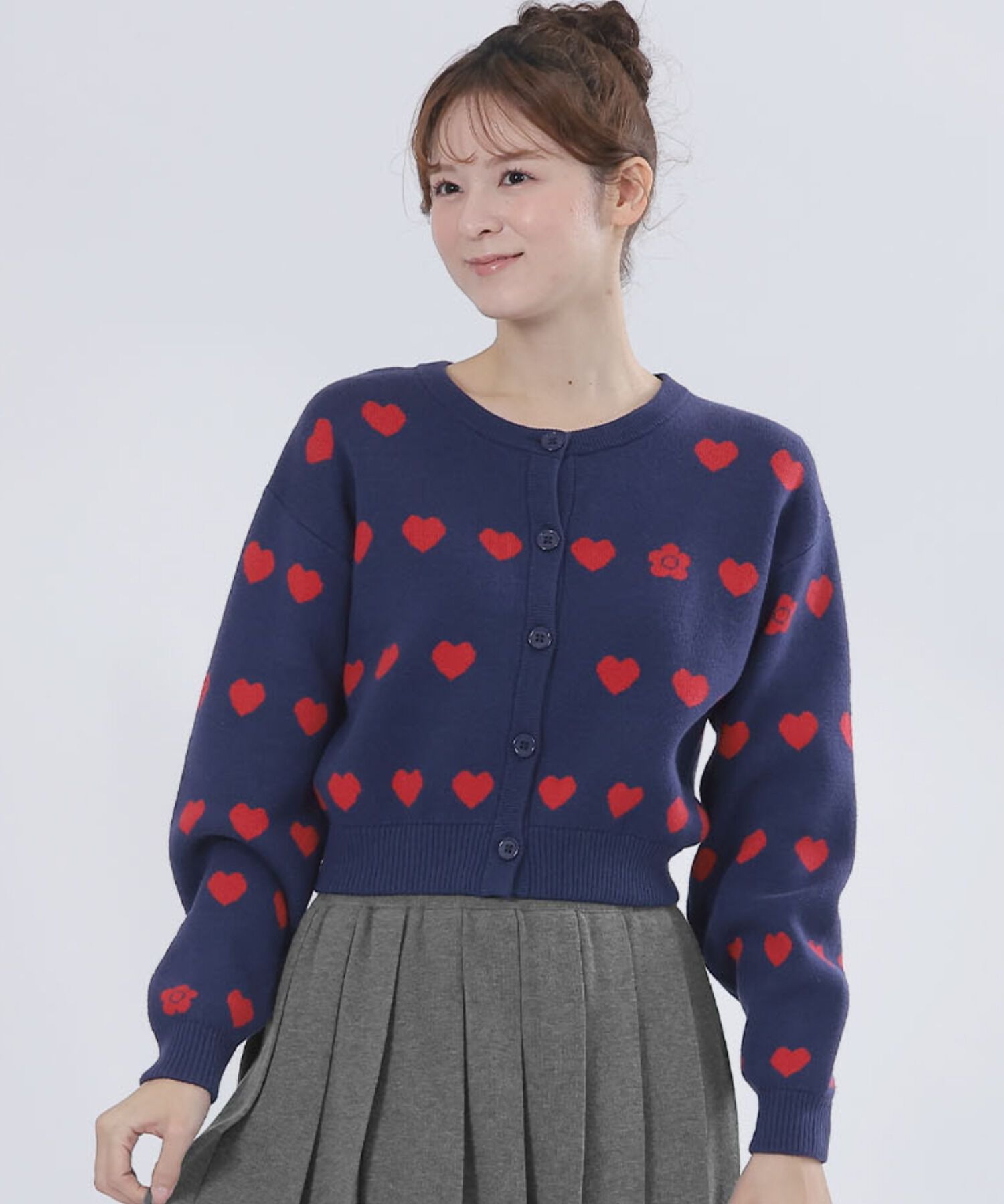 MARY QUANT「ラインハートニット カーディガン」|カーディガン|ネイビー