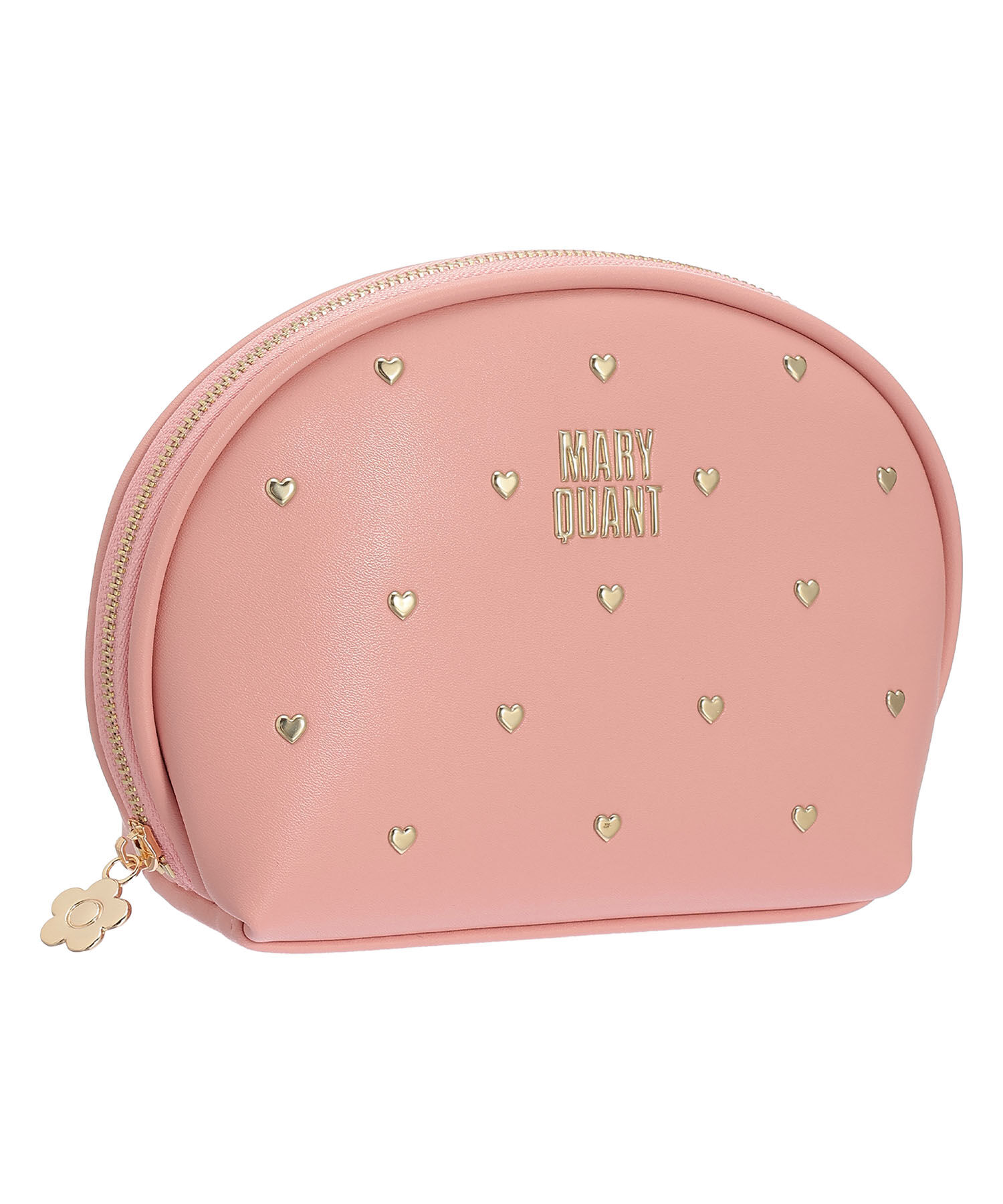 MARY QUANT「ハートフロート ラウンドポーチL」|ポーチ|ピンク