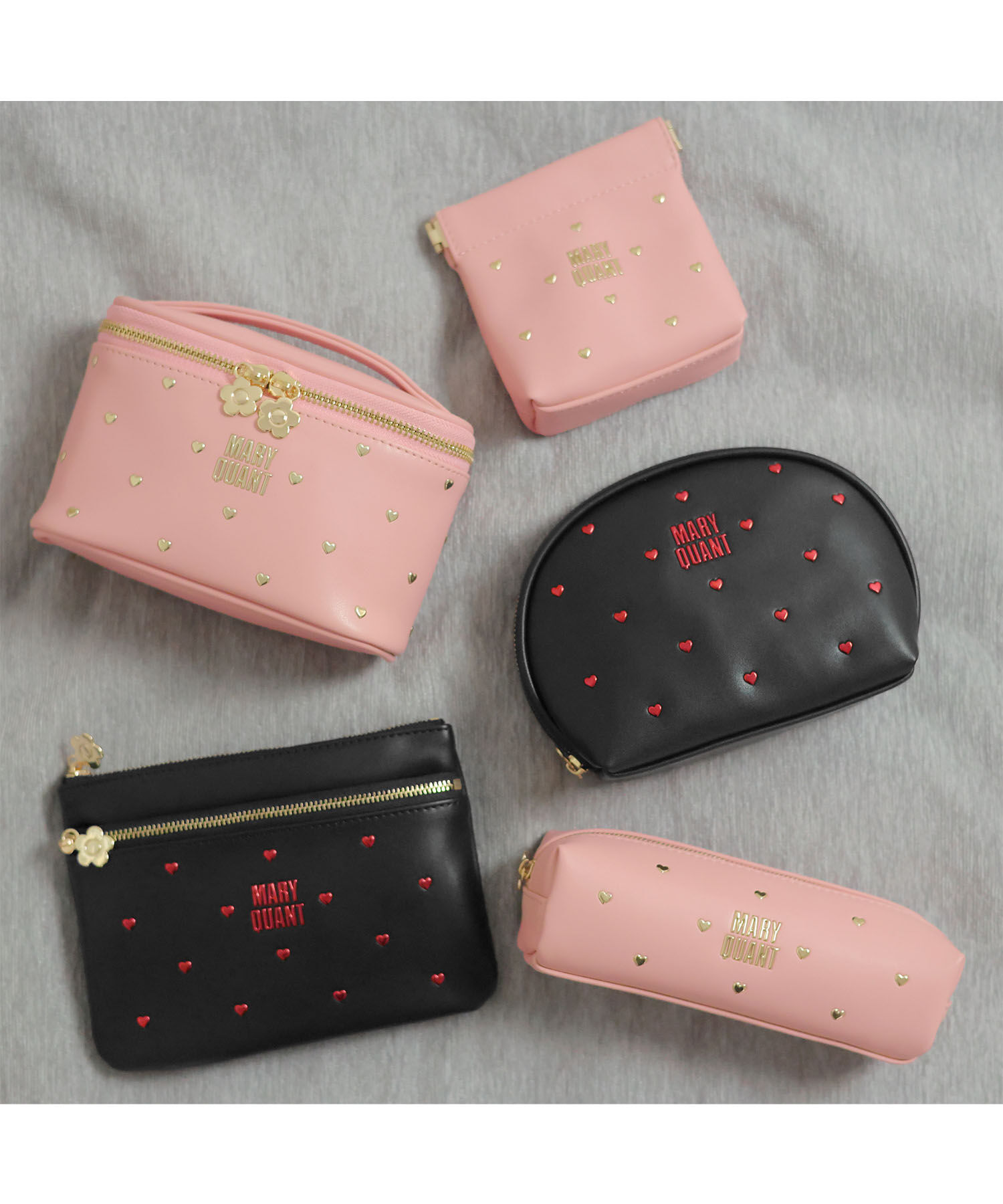 MARY QUANT「ハートフロート バネクチポーチ」|ポーチ|