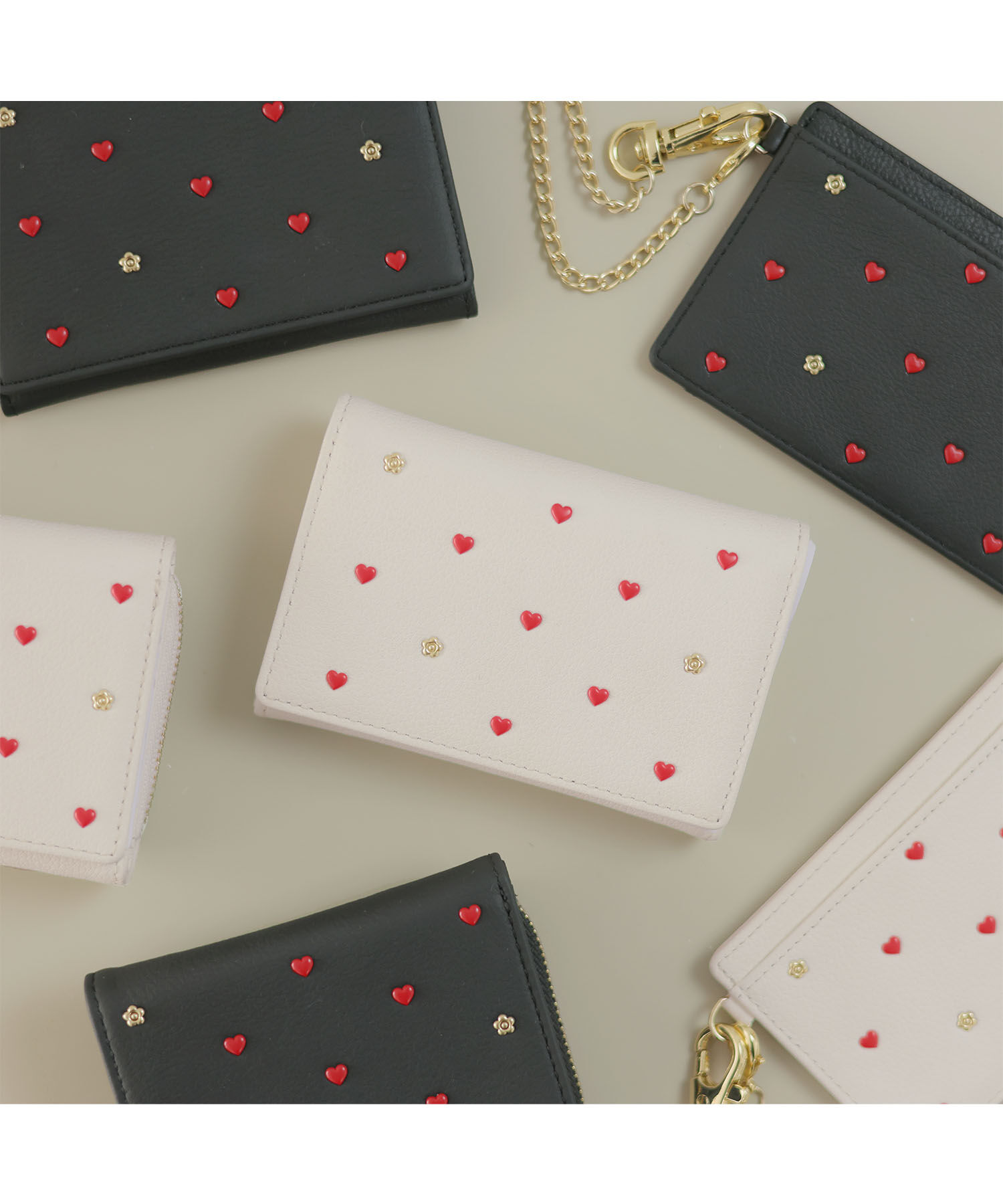 MARY QUANT「ハートフロート ミニウォレット」|財布|