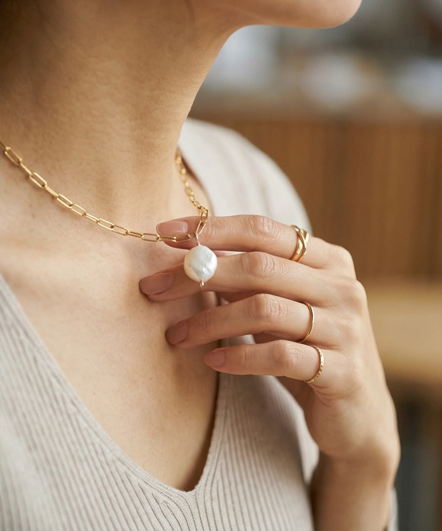 STYLE DELI「【DELI by】淡水パールペンダントネックレス」|ネックレス|