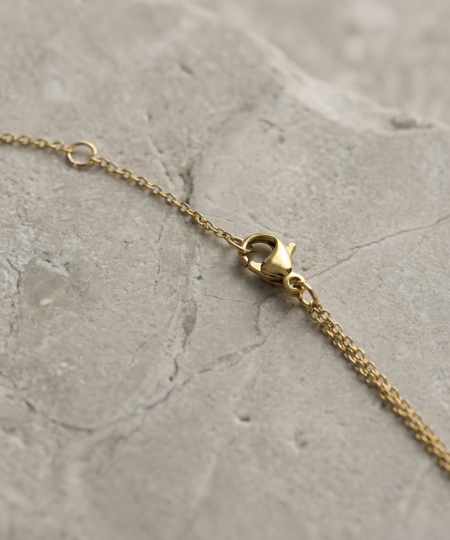 STYLE DELI「【DELI by】ダブルリングモチーフステンレスネックレス」|ネックレス|