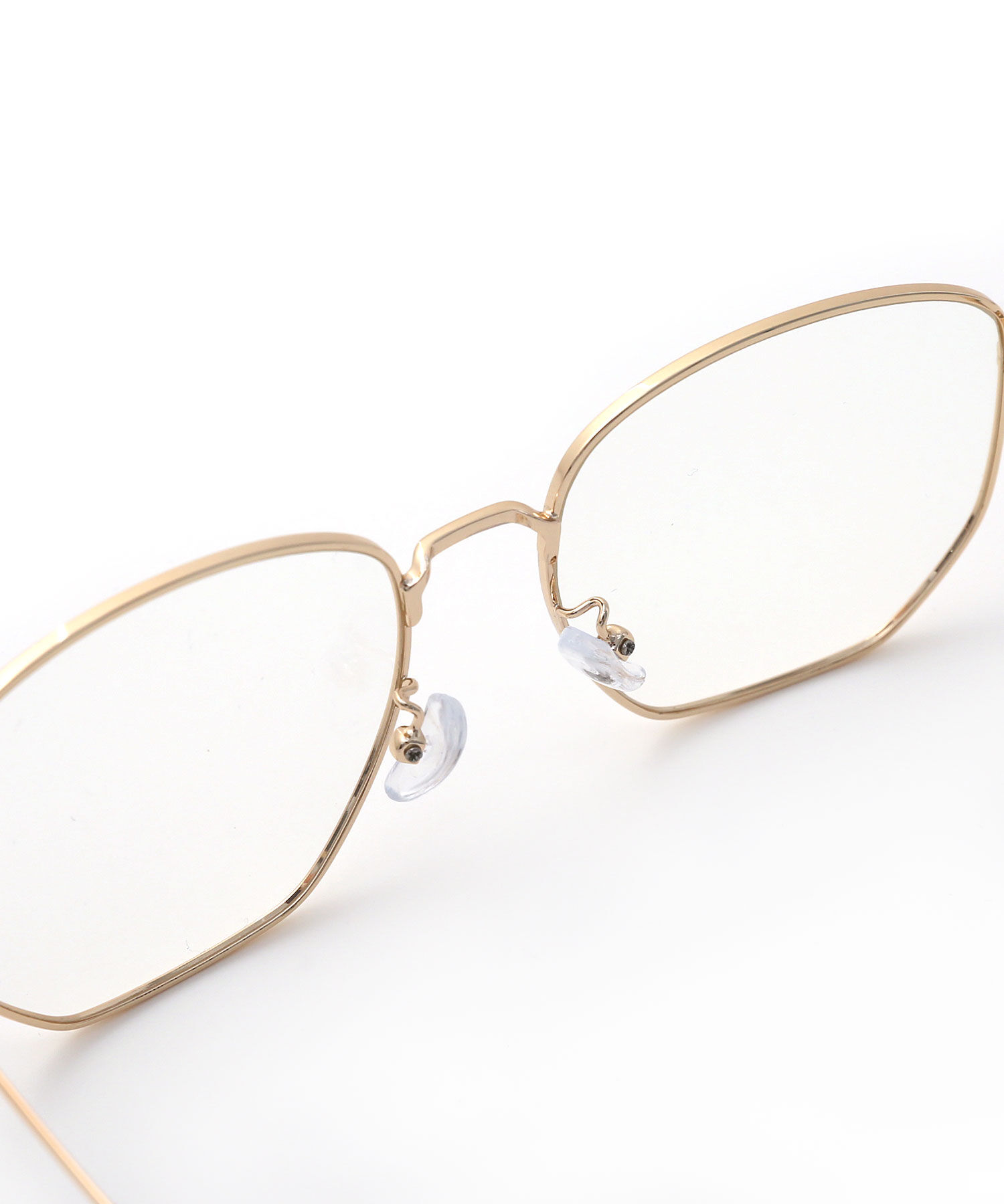 colleca la「メタルフレーム 大きめレンズめがね/伊達メガネ」|メガネ|