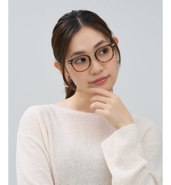  「Zoff｜Misato Mizukoshi  メガネ | 中顔面短縮みえ 大人可愛い｜水越みさと   レンズ交換券付」|メガネ|