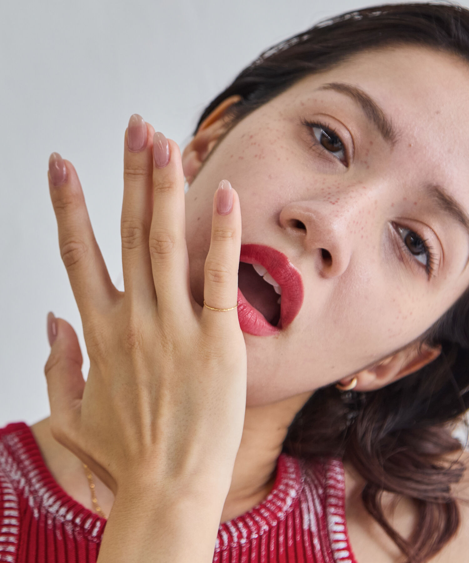 JUPITER「【シリーズ累計販売 1500点突破！】【K18】ベーシックスリムピンキーリング/金属アレルギー対応」|リング|