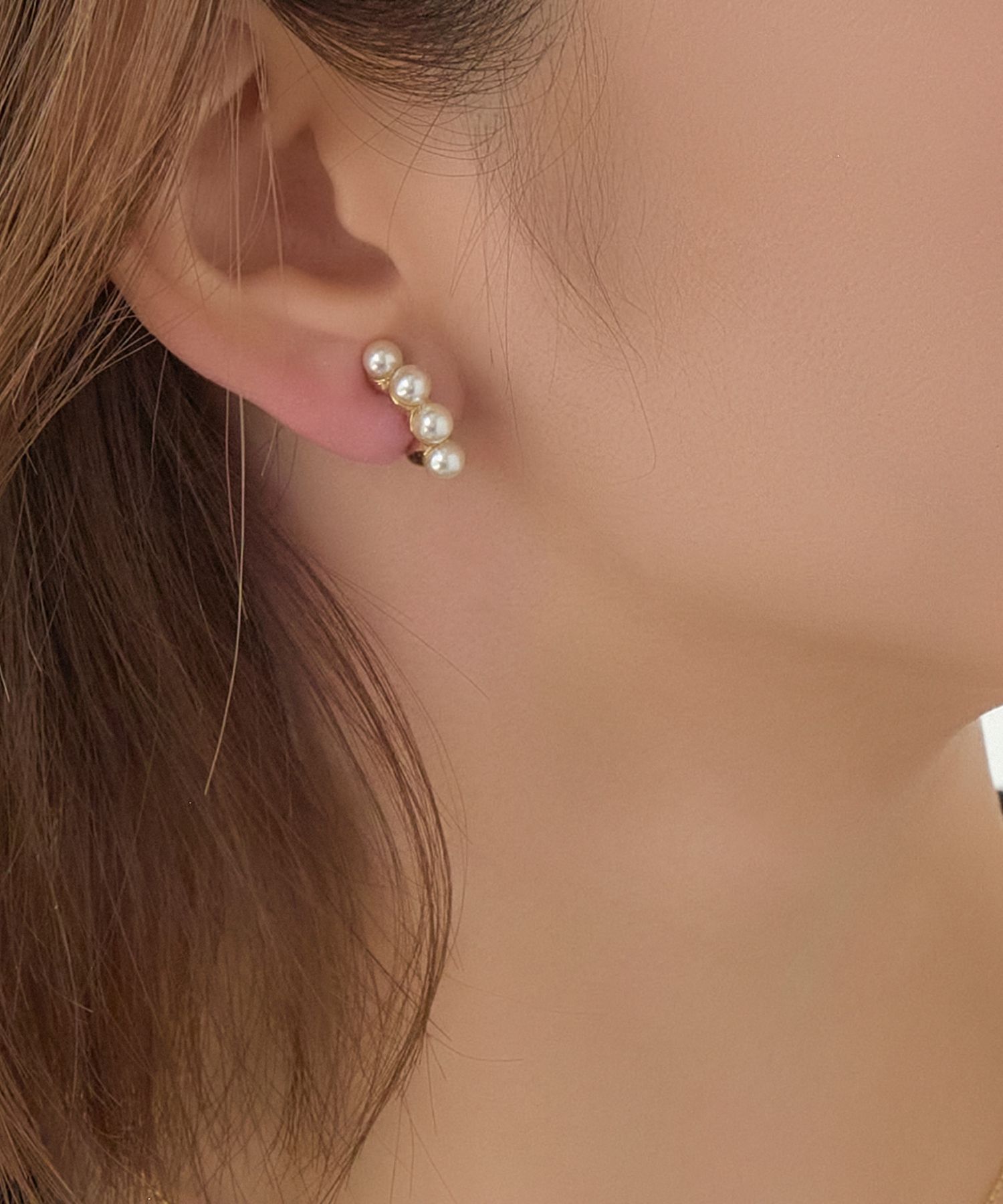 Phoebe「【シリーズ累計販売15000点突破！】【痛くないシリーズ】≪雑誌掲載≫ノーブルパールエアリーイヤリング」|イヤリング|