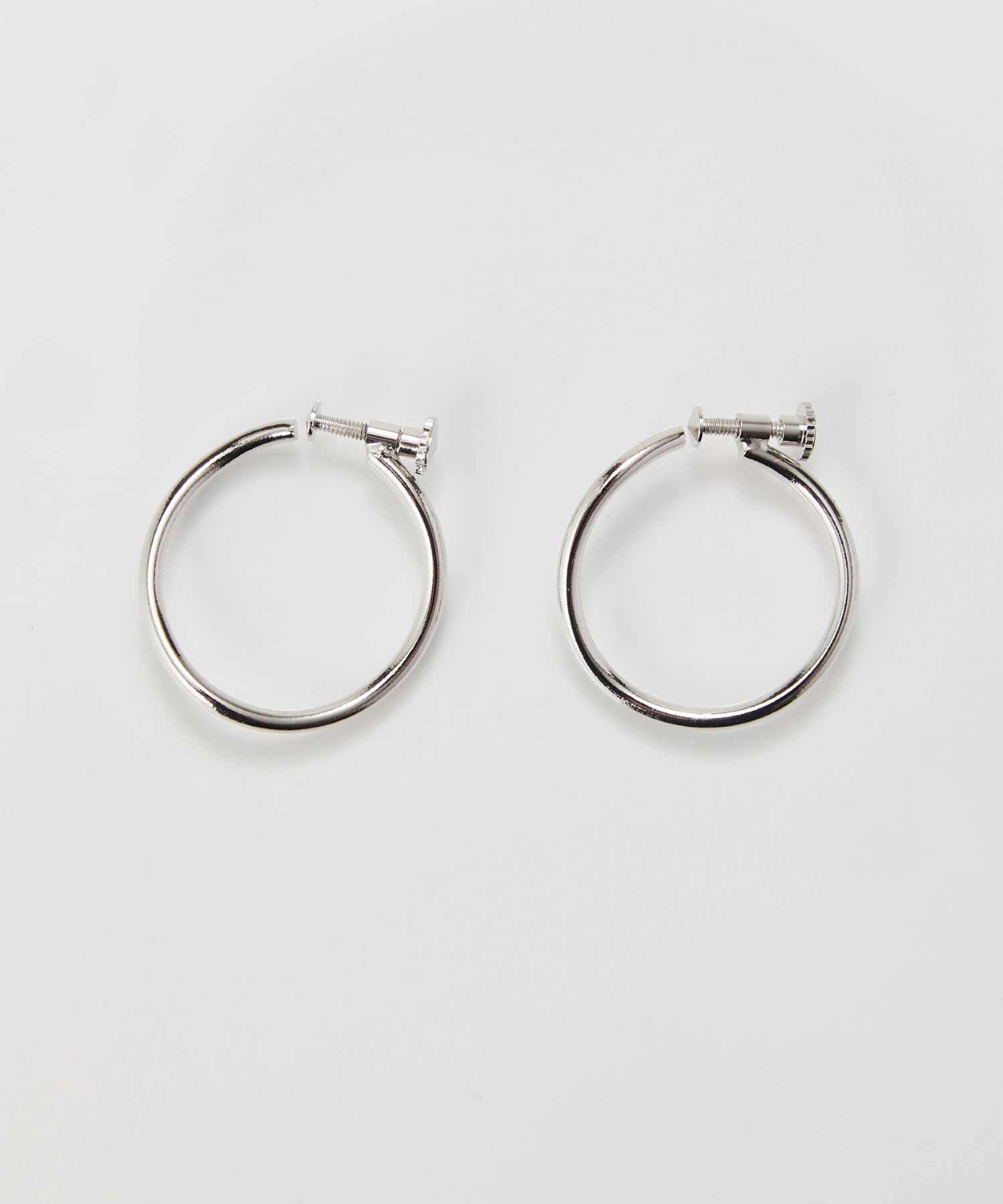 Phoebe「【金属アレルギー対応】2wayウェーブラインフープイヤリング　シルバー/ニッケルフリー」|イヤリング|