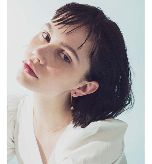 ete「ナチュラルストーン チェーン イヤリング」|イヤリング|