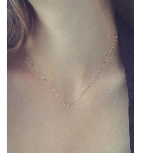 ete「[レイヤード] K10YG クレセントムーン ネックレス」|ネックレス|