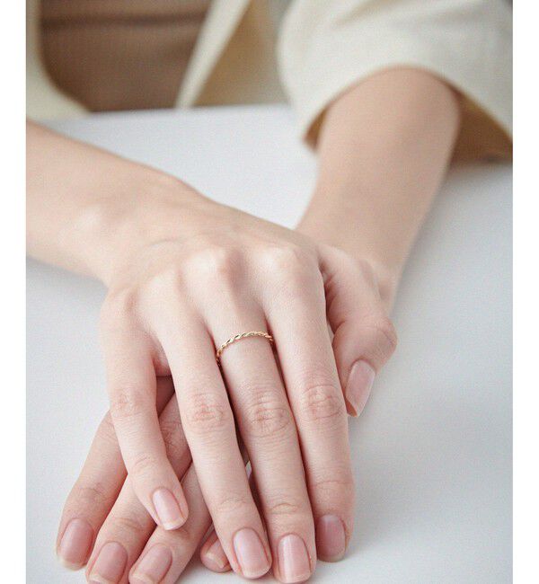 ete「[レイヤード] K10YG ツイスト リング」|リング|