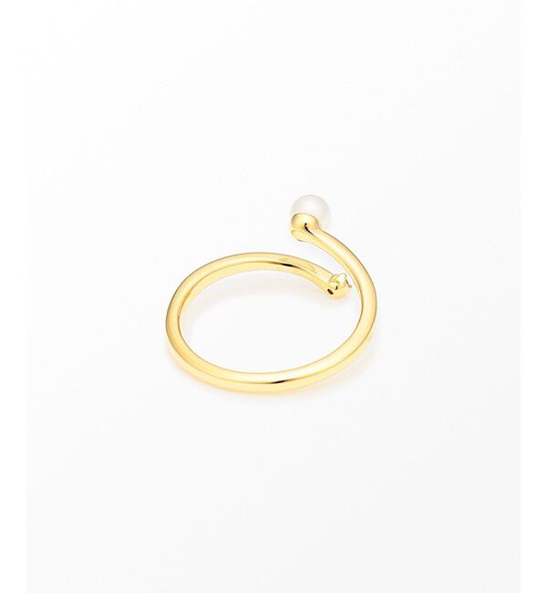 Jouete「ダイヤモンド&times;パール フォークリング」|リング|