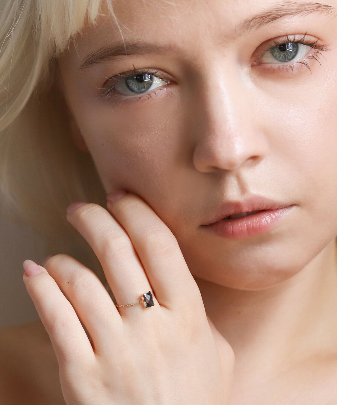  「ロンドンブルートパーズ チェーンリング | K10YG 〈Web限定〉」|リング|