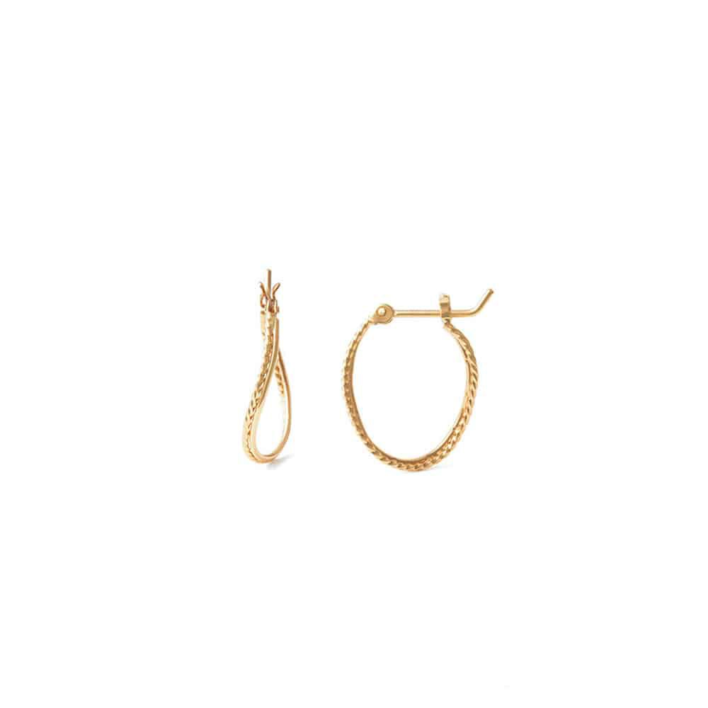 agete「K18ピアス」|ピアス|イエロー