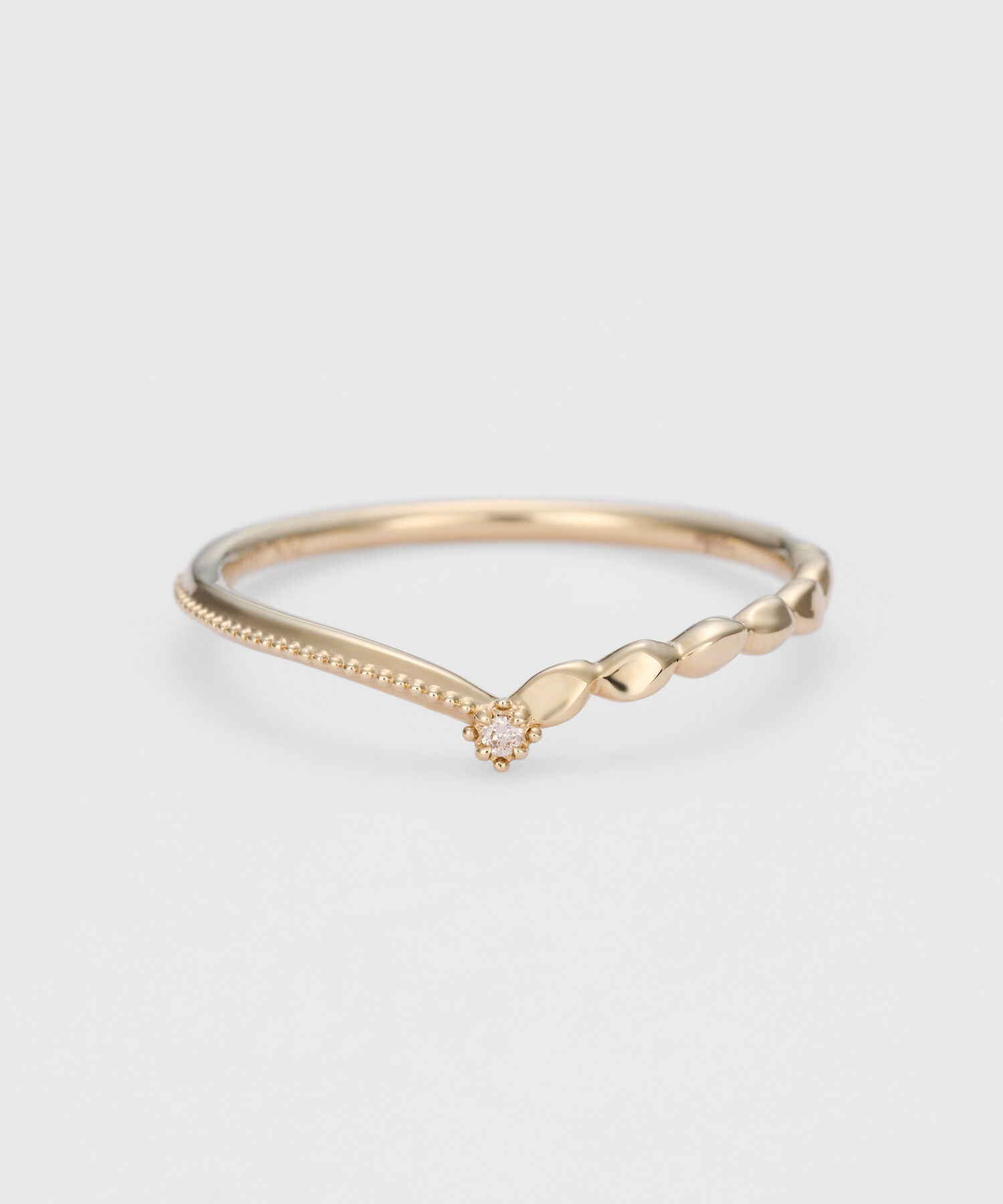 agete「K10ダイヤモンドリング」|リング|ホワイト