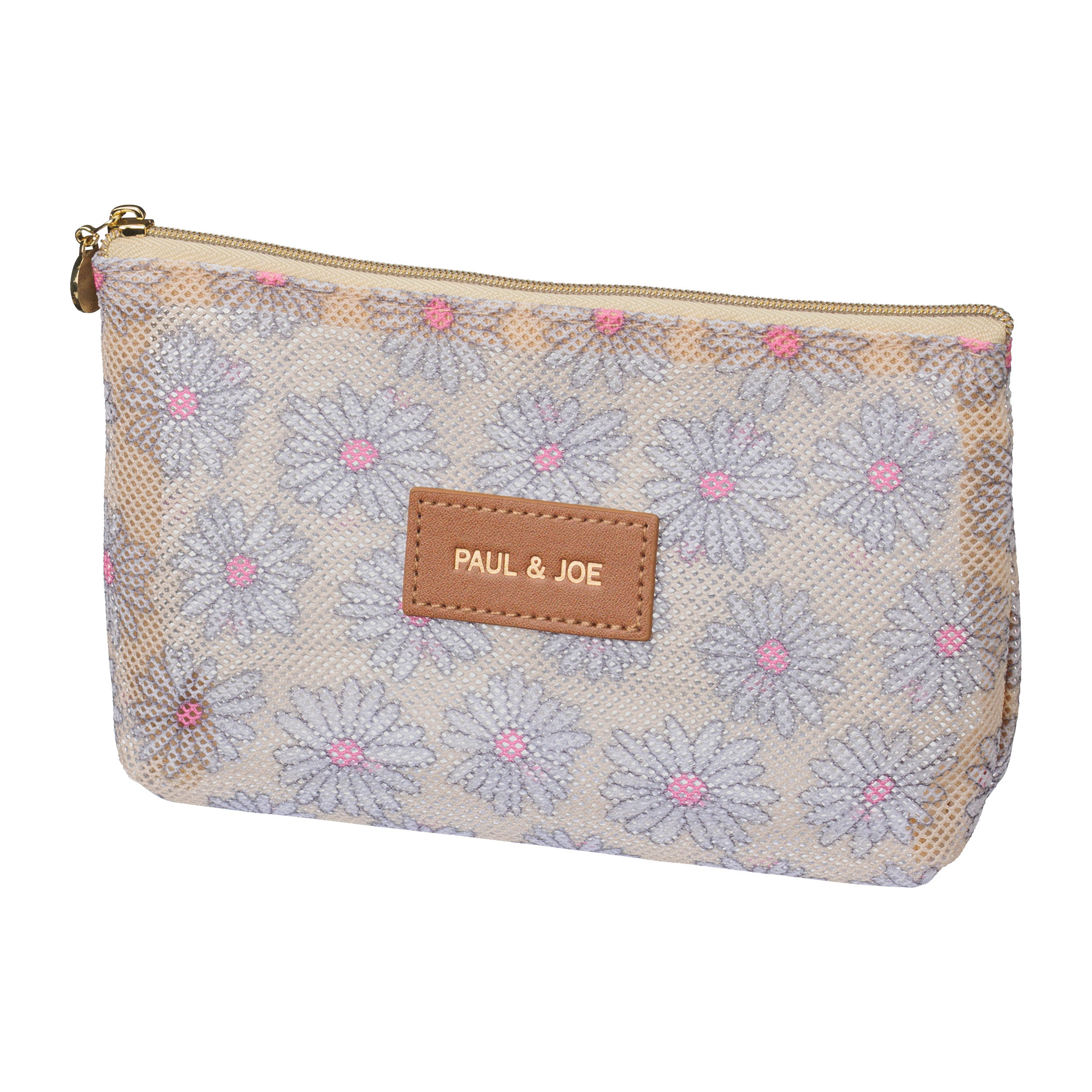 PAUL&JOE「プリントメッシュポーチ／ポール＆ジョー」|ポーチ|イエロー