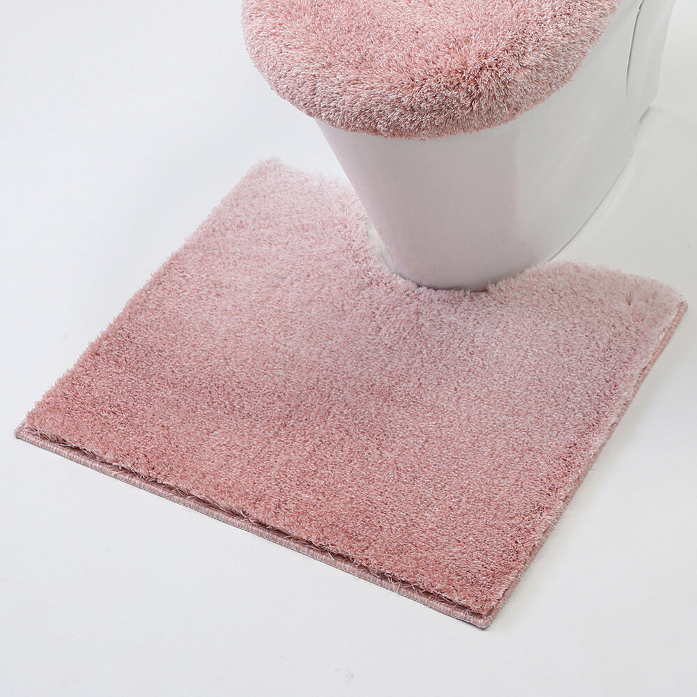 BACKYARD FAMILY「グラデ トイレ マット 通販 トイレマット 足元マット トイレタリーマット 柔らかい やわらかい」|トイレタリー・ランドリーグッズ|ピンク1