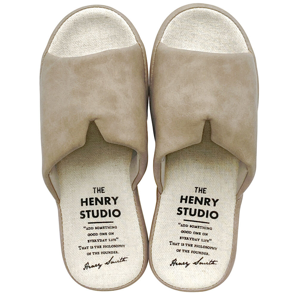 BACKYARD FAMILY「スリッパ 洗える 前開き 通販 ルームスリッパ おしゃれ 前あきスリッパ 室内履き 部屋履き」|ルームシューズ|ベージュ1