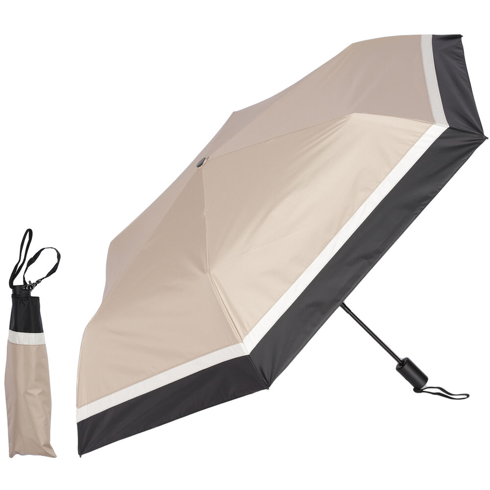 BACKYARD FAMILY「KIZAWA 折りたたみ傘 通販 日傘 折りたたみ 完全遮光 傘 53cm 折畳み傘 晴雨兼用」|傘|ブラック2