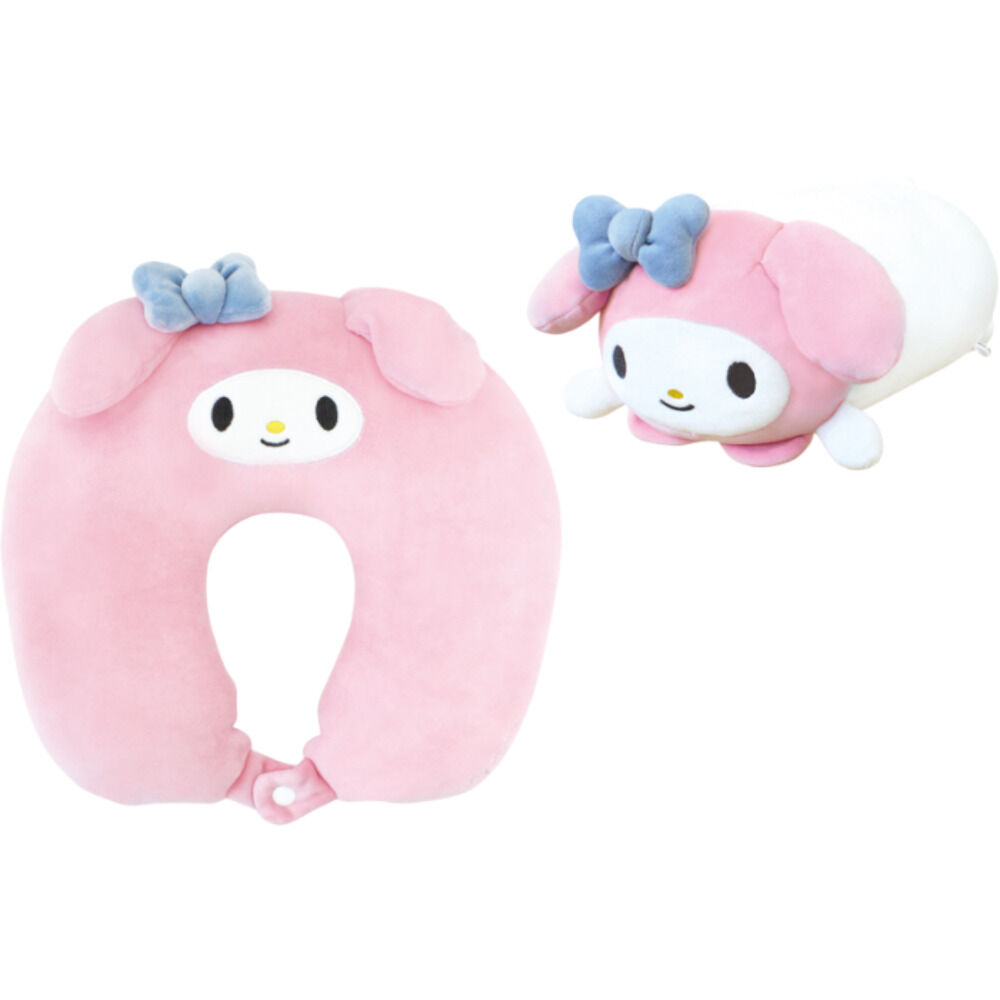 BACKYARD FAMILY「ネックピロー ぬいぐるみ 通販 首枕 携帯枕 クッション まくら 枕 トラベルピロー コンパクト」|トラベルグッズ|ピンク1