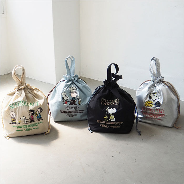BACKYARD FAMILY「スヌーピー ランチバッグ 通販 ランチトート ランチトートバック 弁当袋 ランチ巾着袋 巾着バッグ」|食器・キッチングッズ|