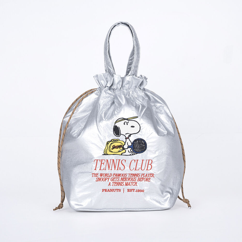 BACKYARD FAMILY「スヌーピー ランチバッグ 通販 ランチトート ランチトートバック 弁当袋 ランチ巾着袋 巾着バッグ」|食器・キッチングッズ|シルバー1