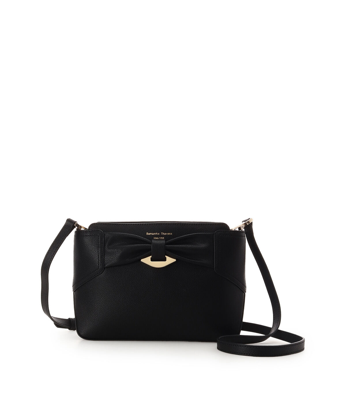 Samantha Thavasa「リボンモチーフ スプリットレザーショルダーバッグ」|ショルダー・メッセンジャー|