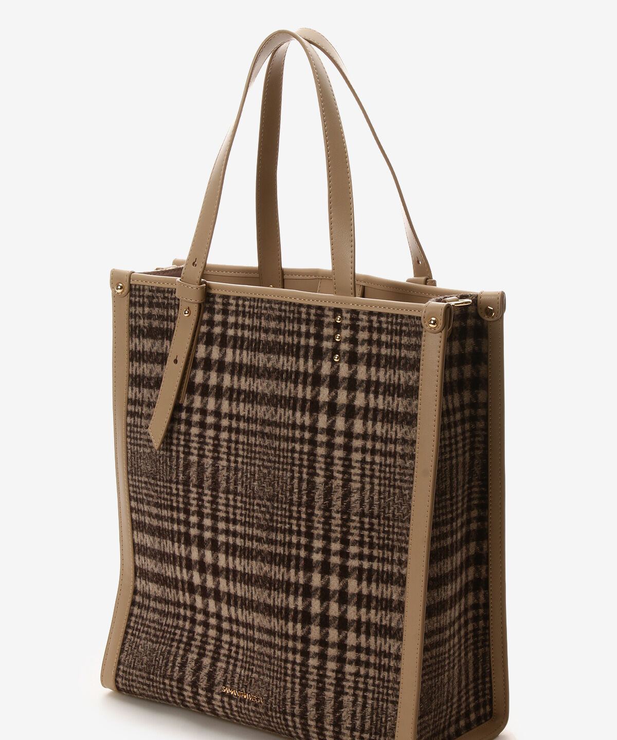 Samantha Vega「チェック縦型A4トートバッグ」|トートバッグ|