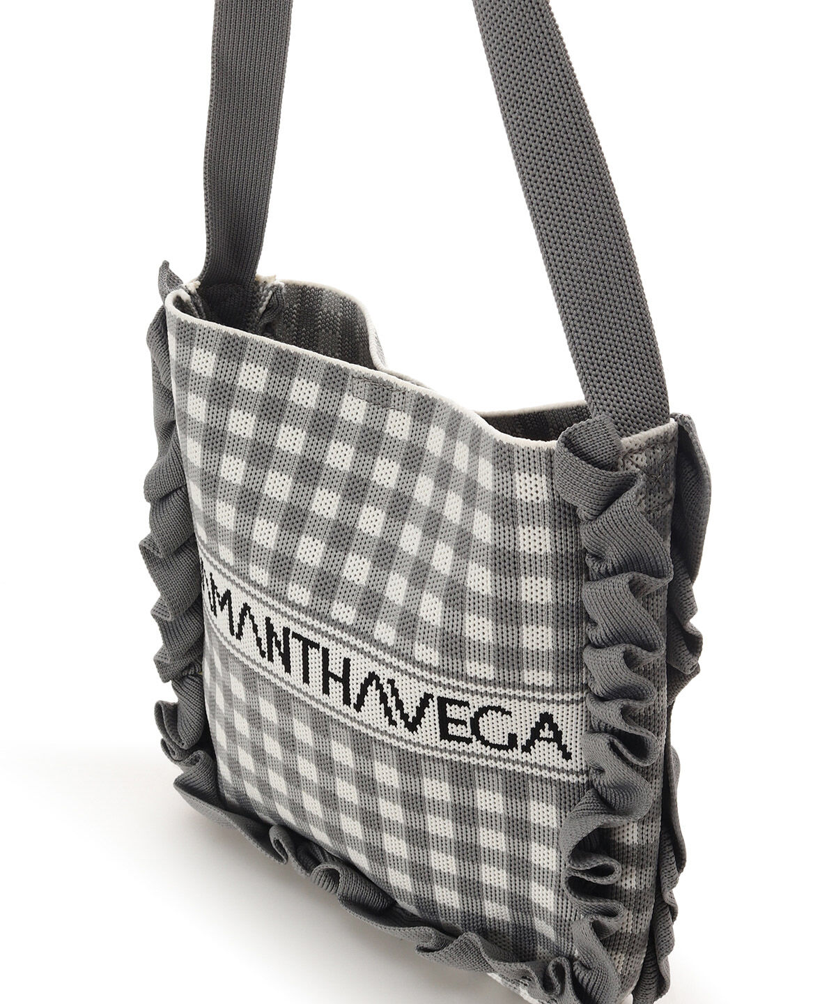 Samantha Vega「ニットギンガムショルダーバッグ」|ショルダー・メッセンジャー|