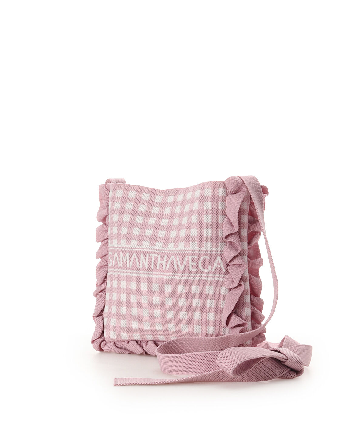 Samantha Vega「ニットギンガムショルダーバッグ」|ショルダー・メッセンジャー|
