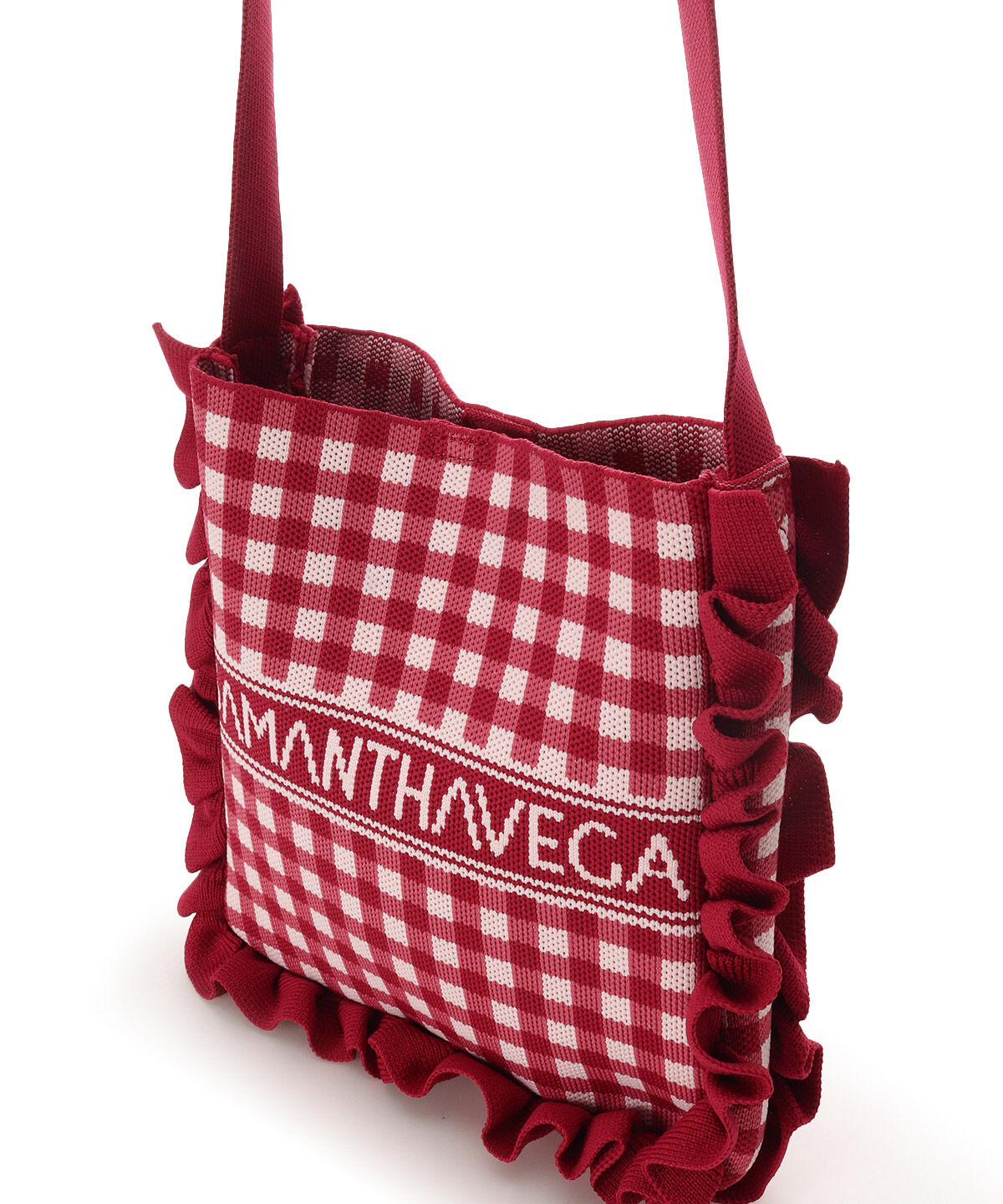 Samantha Vega「ニットギンガムショルダーバッグ」|ショルダー・メッセンジャー|