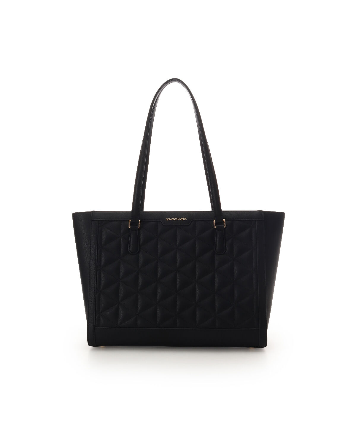Samantha Vega「キルティングフェイクレザートートバッグ」|トートバッグ|ブラック