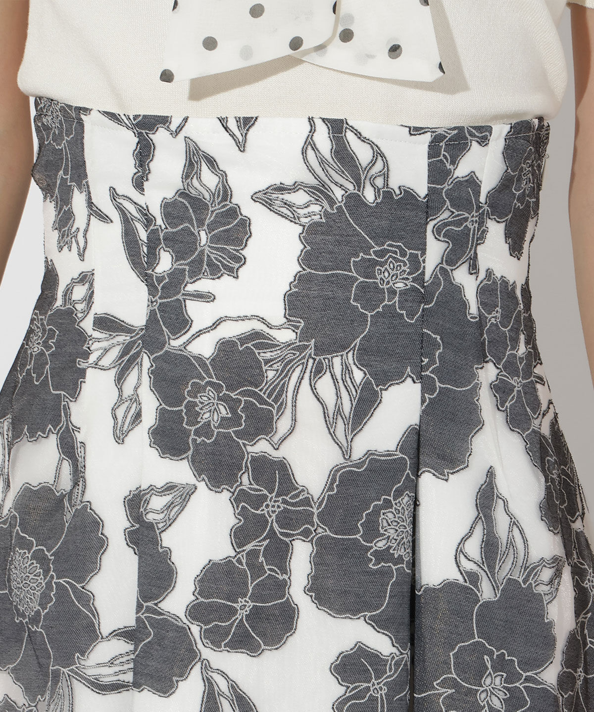 アンドクチュール「オパールフラワーフレアスカート」|フレア|