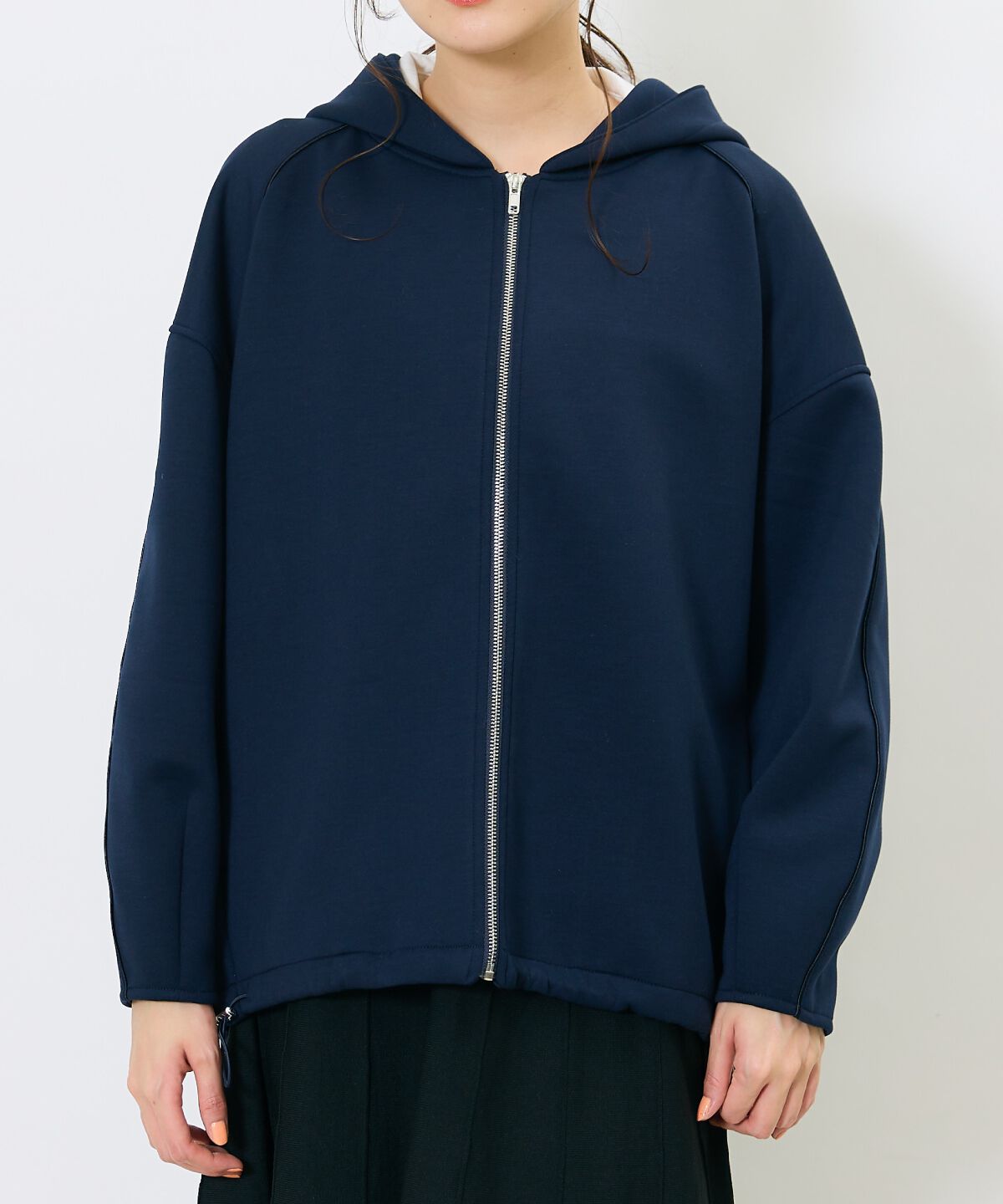 アンドクチュール「ダンボールポンチフーディーブルゾン」|ブルゾン・スタジャン|