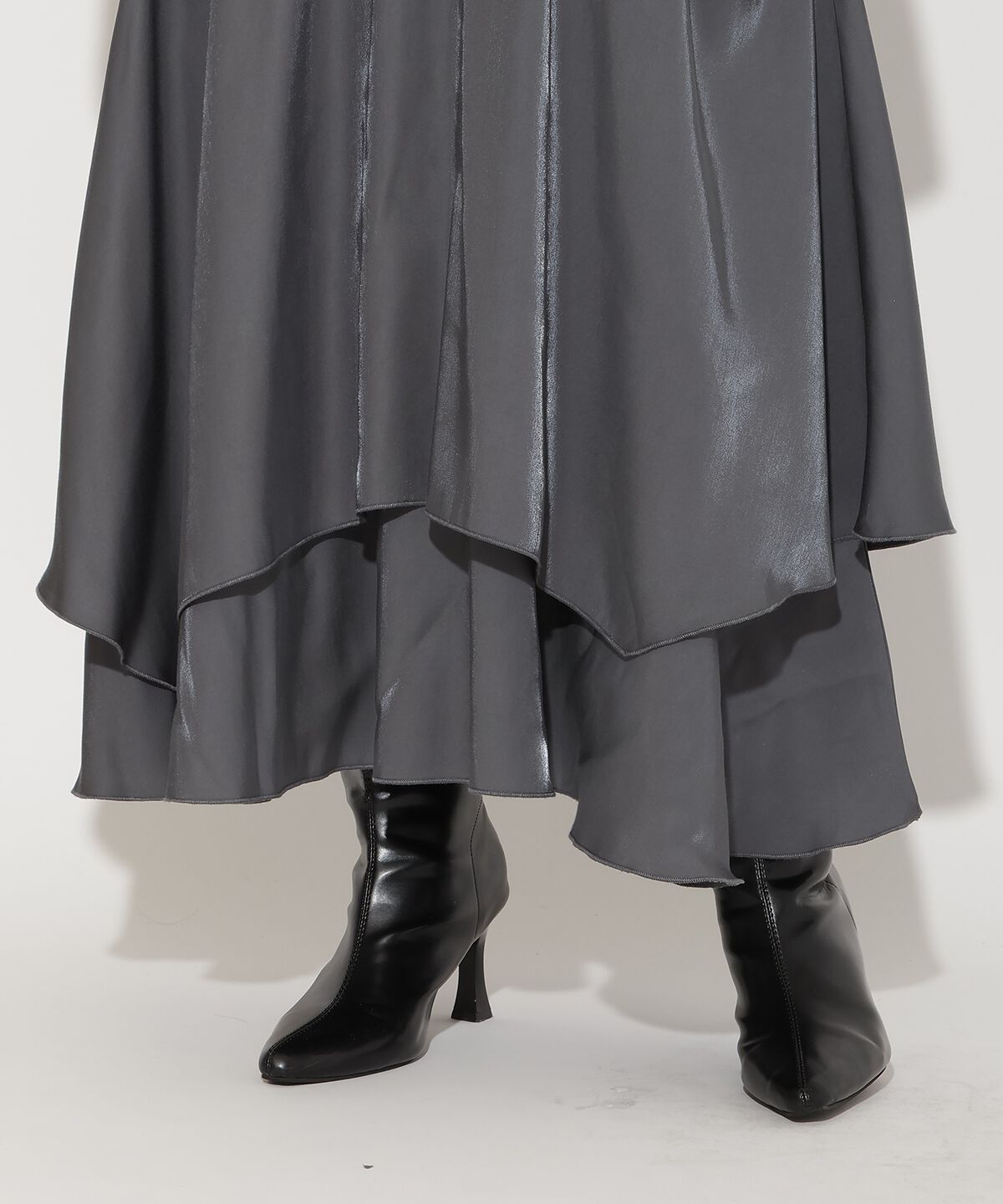 アンドクチュール「ショルダーリボンニットドッキングワンピース」|ワンピース|