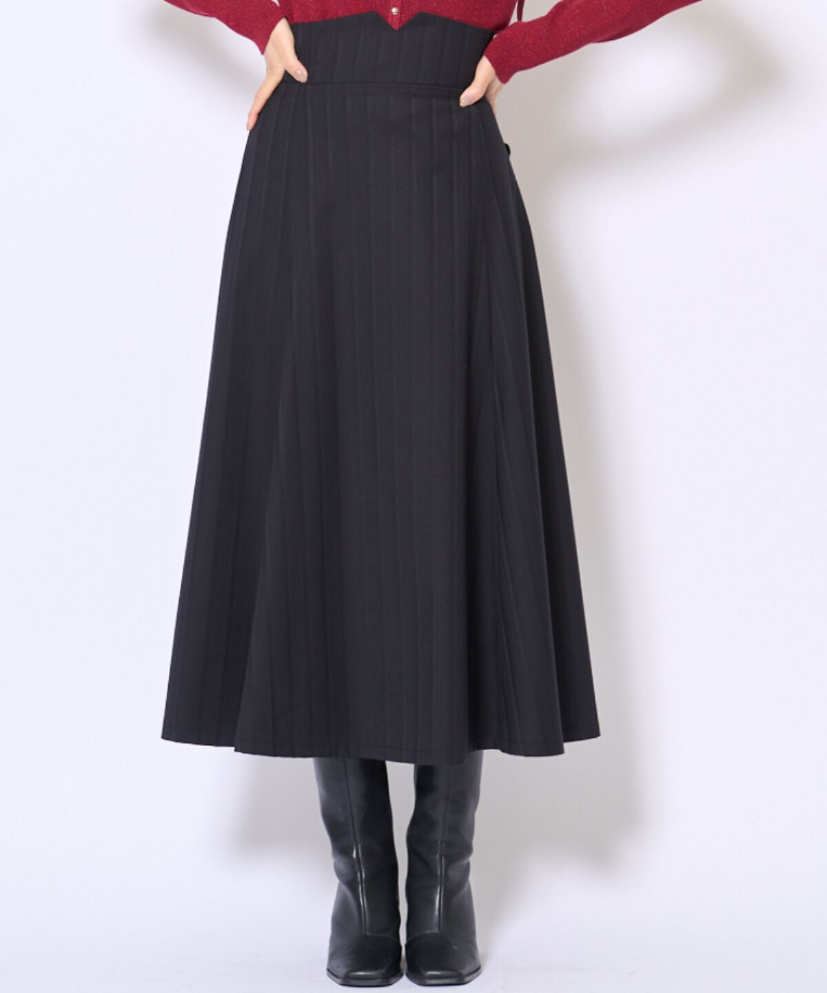 アンドクチュール「ビッグリボンフレアスカート」|フレア|