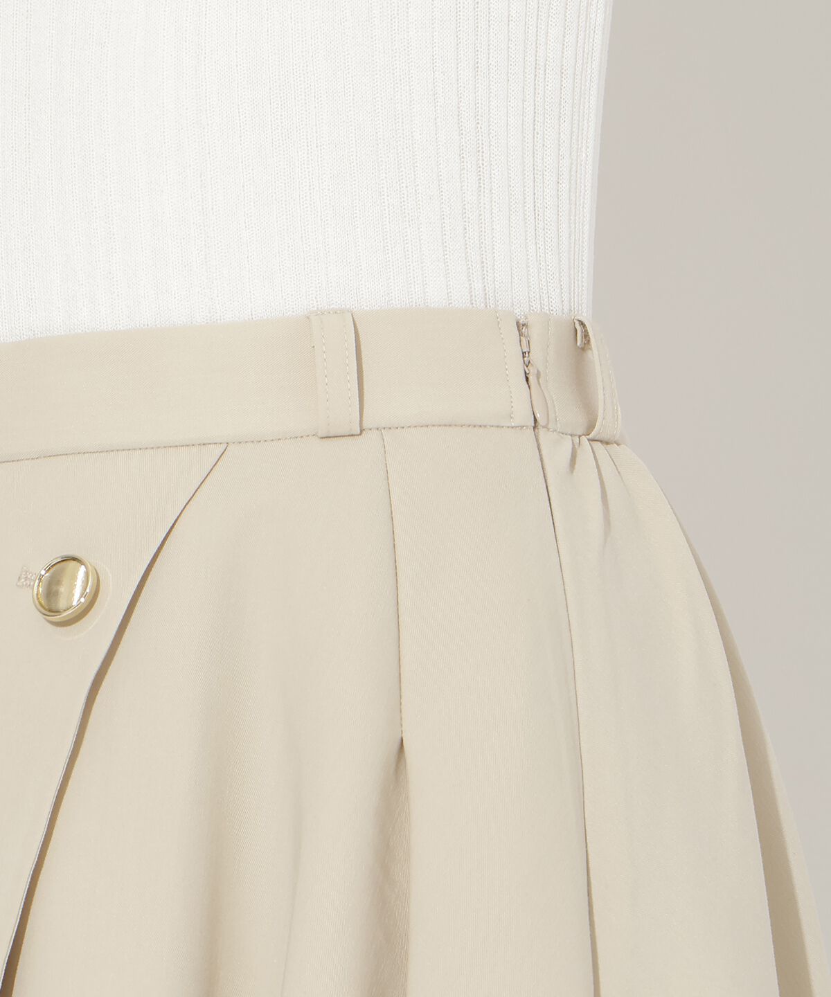 アンドクチュール「ベルト付きレイヤードデザインフレアスカート」|フレア|