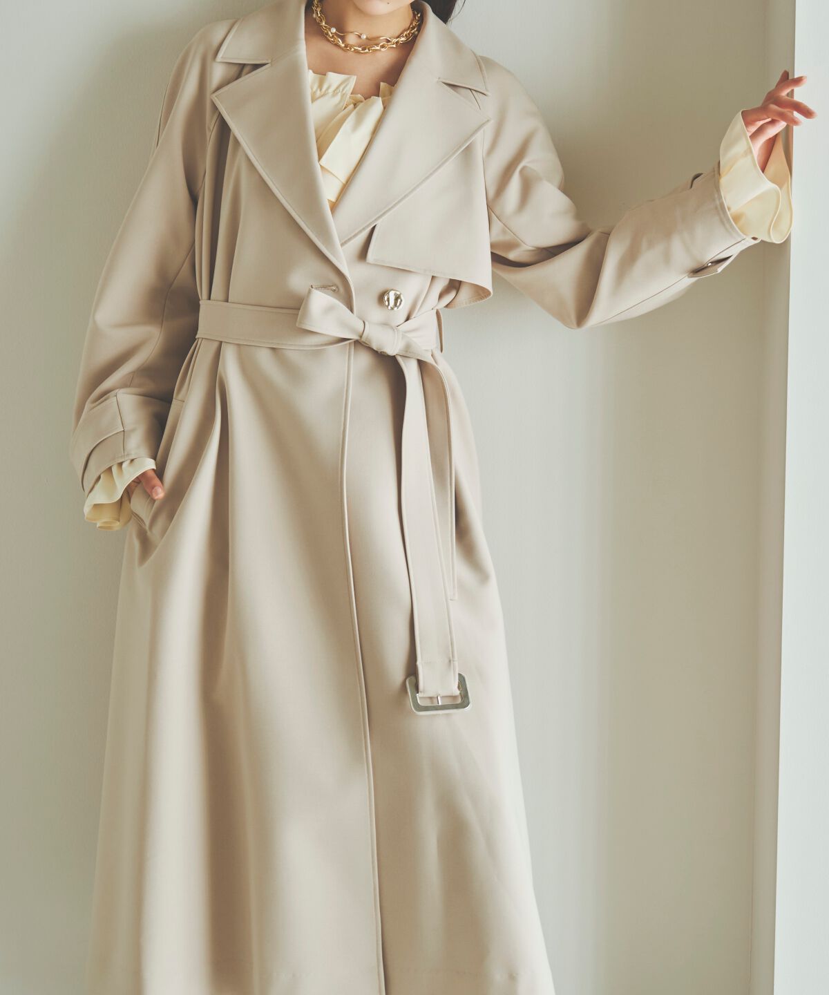 アンドクチュール「フラップ付きロングコート」|その他|