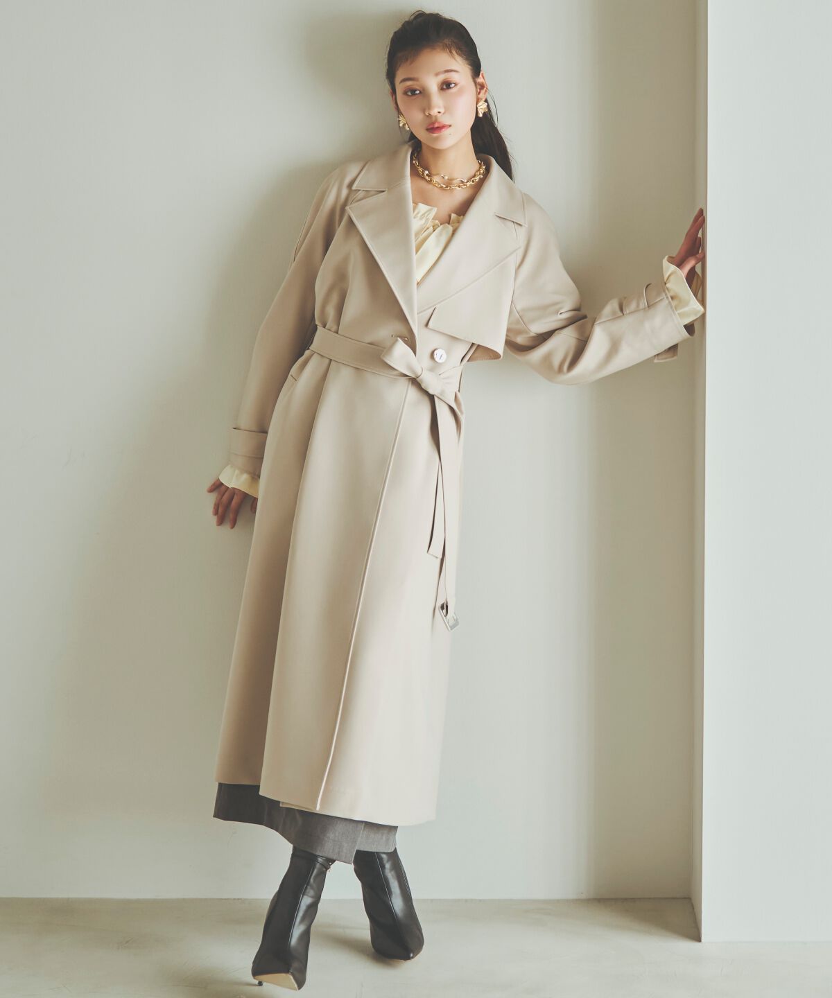 アンドクチュール「フラップ付きロングコート」|その他|