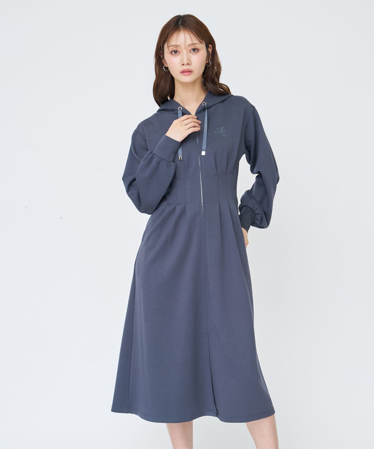 アンドクチュール「フード付きZIPワンピース」|ワンピース|