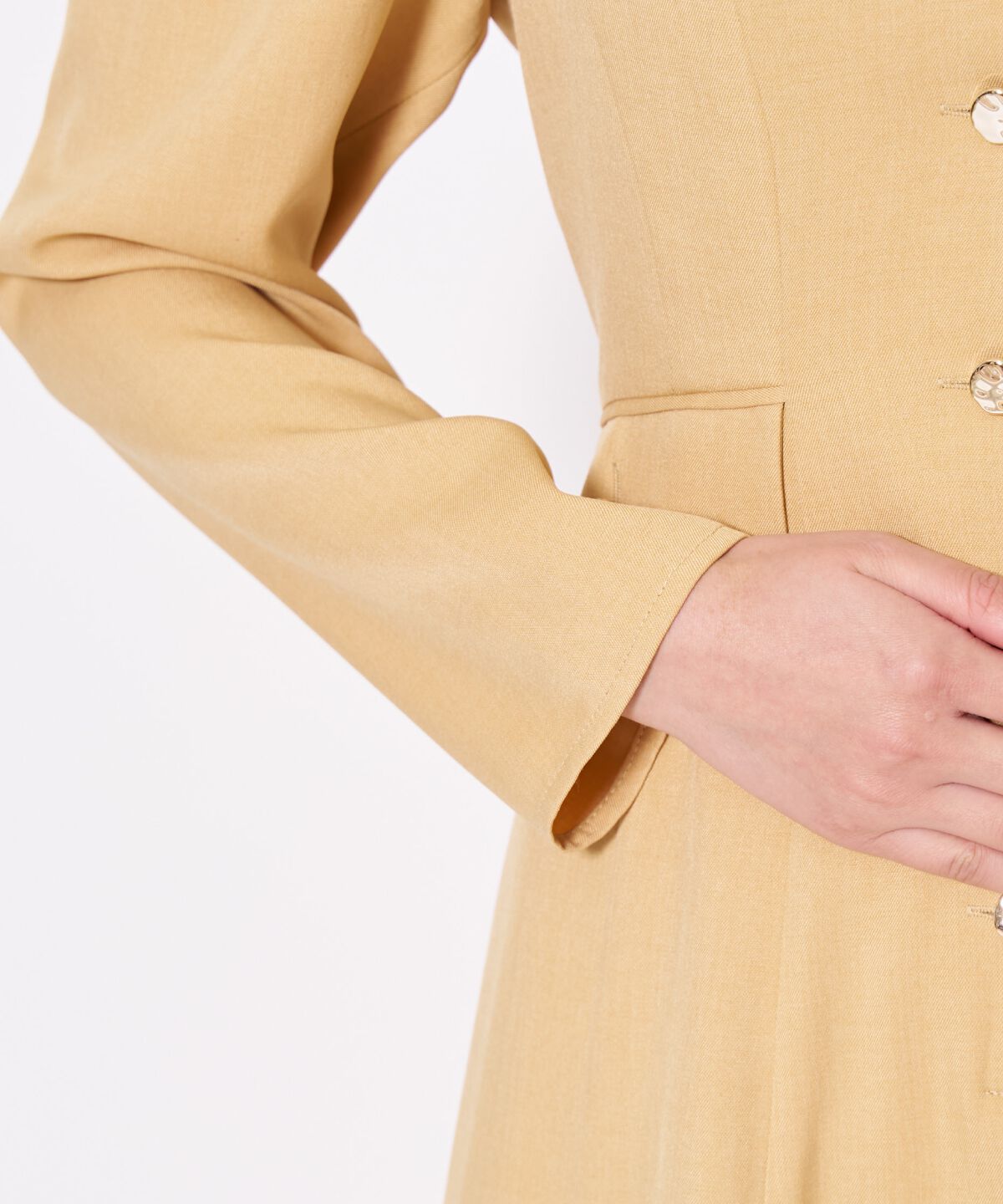 アンドクチュール「Vネックパフスリーブワンピース」|ワンピース|