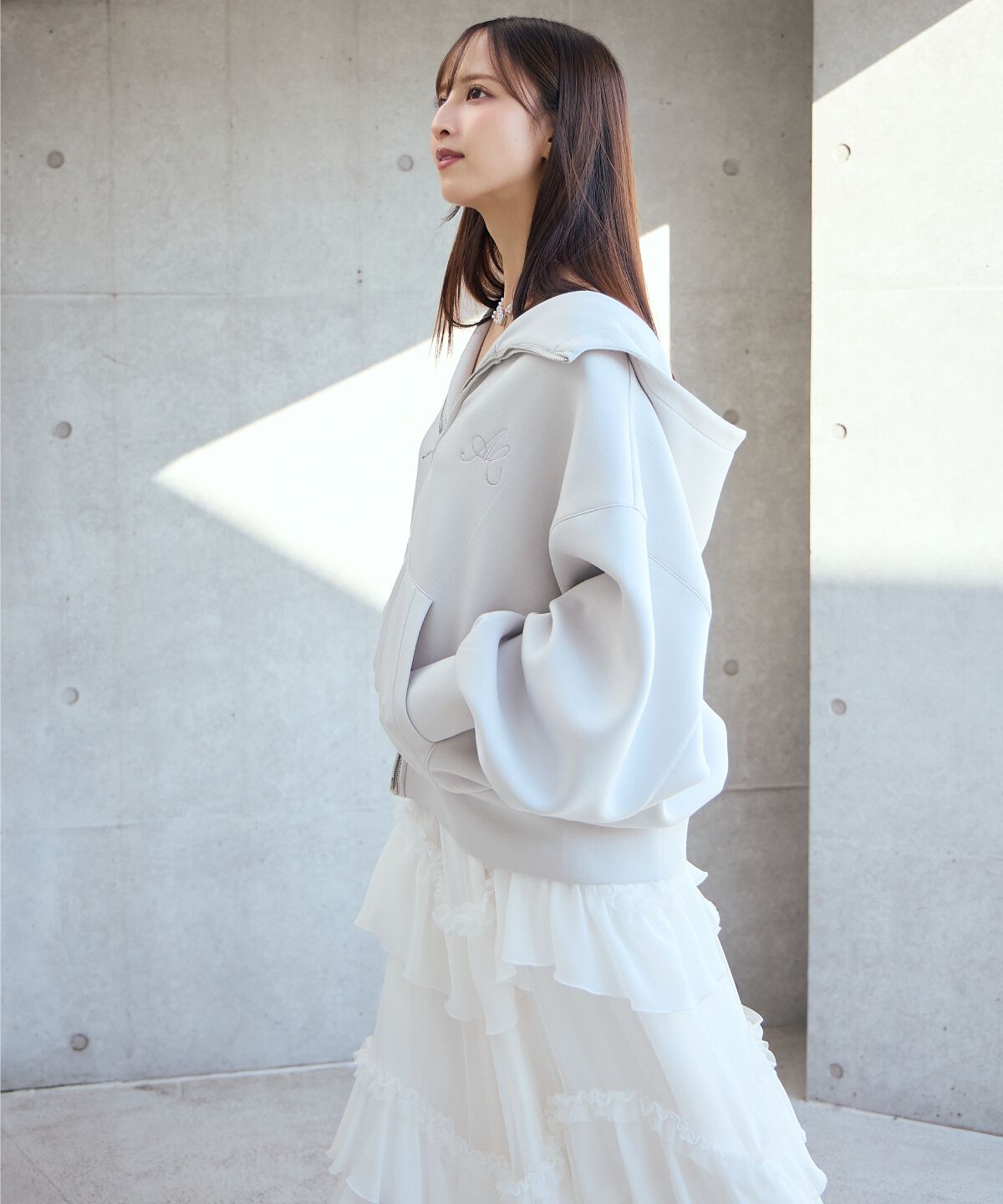 アンドクチュール「ティアードチュールスカート」|フレア|