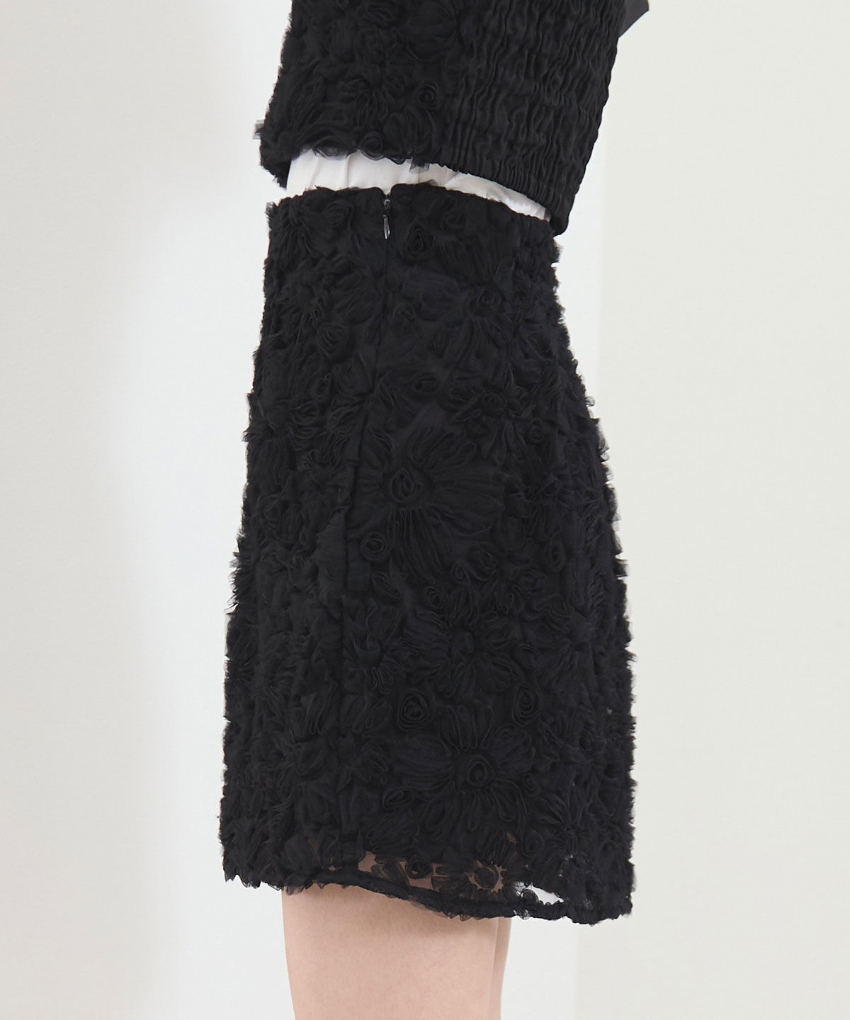REDYAZEL「3Dフラワーレースミニスカート」|台形|