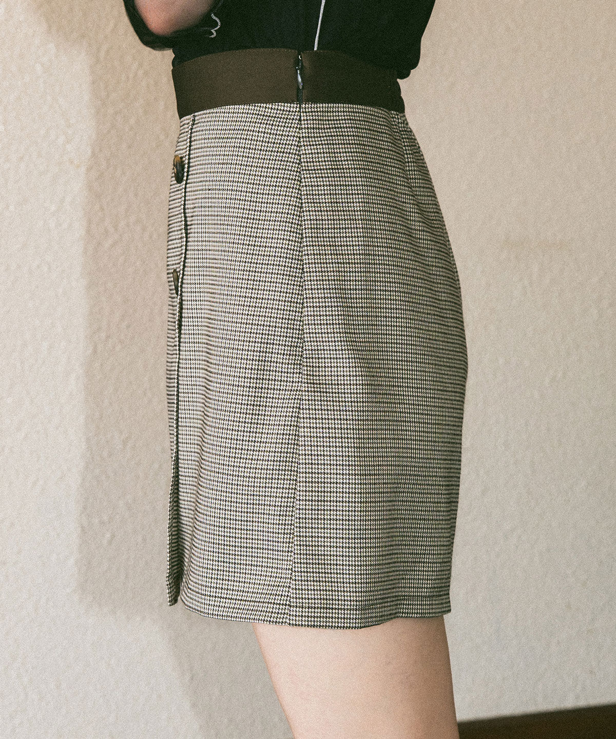 REDYAZEL「グレンチェックミニラップスカートライクショートパンツ」|台形|